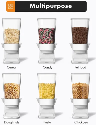 Vista 7 de Conworld Dispensador de cereales, almacenamiento de contenedores de cereales, dispensador grande de cereales para encimera, no es fácil de triturar