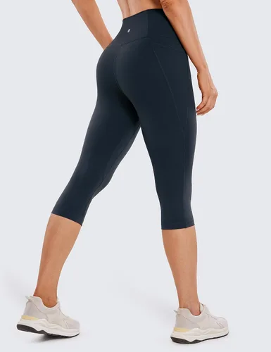 Vista 2 de CRZ YOGA Butterluxe - Leggings capri de entrenamiento para mujer de 17, 19 y 21 pulgadas, pantalones de yoga de cintura alta con bolsillos, suaves