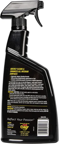 Vista 2 de Meguiar's Quik - Limpiador de detalladores de interiores, limpieza rápida en aerosol y refresca el interior del automóvil, uso en plástico, cuero