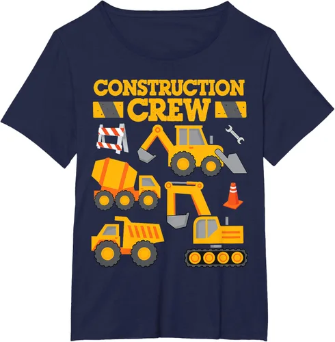 Vista 21 de Construction Crew Worker Excavator - Camiseta para niños y niñas Negro