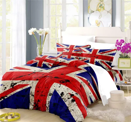 Vista 9 de REALIN Juego de funda de edredón con diseño de Hawthorn 3D, ropa de cama con diseño de bosque japonés, montaña, río, 2/3/4 piezas