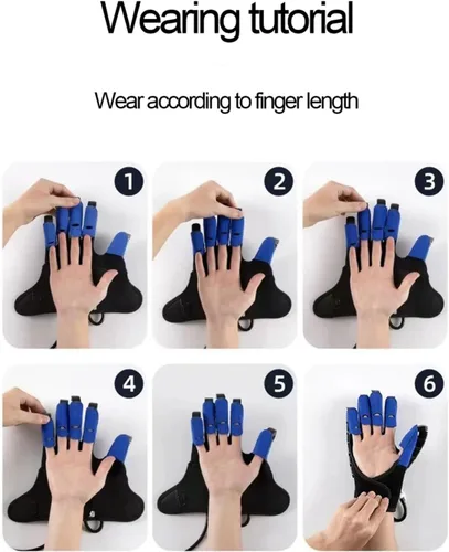 Vista 8 de Guantes de robot de rehabilitación para recuperación de manos izquierda y derecha, guante robótico, guante robótico de rehabilitación de dedos