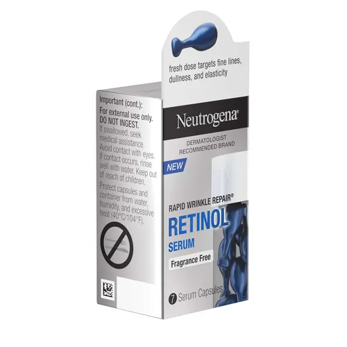 Vista 5 de Neutrogena Cápsulas de suero facial de retinol de reparación rápida de arrugas, suero facial diario sin fragancia con retinol que combate las líneas