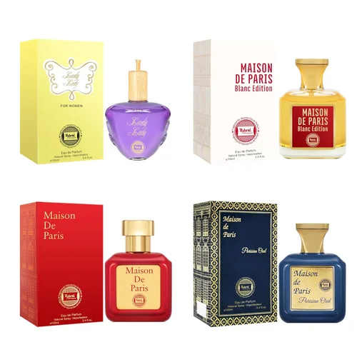 Vista 22 de Hybrid & Company Mujer 4 unids Belleza Rosa Cambio París Mujeres Romántico Pour Femme Perfume Natural Spray Fresco Fragancia