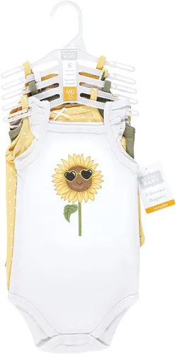 Vista 2 de Hudson Baby baby-girls Cotton Sleeveless Bodysuits
