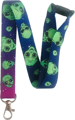 Vista 2 de Cordones de cuello divertidos de tamaño infantil con separación de seguridad, hechos exclusivamente para niños Bee Kind