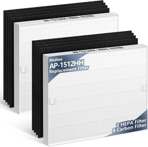 Vista 9 de Paquete de 2 filtros de repuesto para purificador de aire AP-1512HH para Coway Airmega AP-1512HH y Airmega 200M purificador de aire, 2 filtros HEPA
