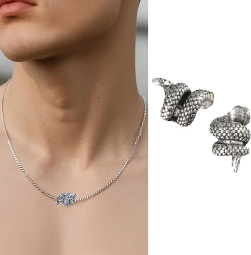 Vista 4 de 20 cuentas de aleación con forma de serpiente vintage, cuentas con forma de serpiente para hallazgos de joyería, pulsera, collar, bricolaje, 2