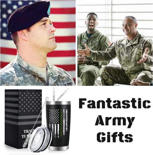 Vista 2 de Qtencas Regalos del ejército para hombres, regalos de veteranos del ejército estadounidense para hombres, regalos militares para hombres soldados