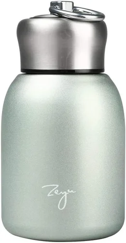 Vista 7 de Mini botella de agua aislada al vacío, mini botellas de agua, botella al vacío de 9 onzas con agua inoxidable a prueba de fugas para café, bebidas