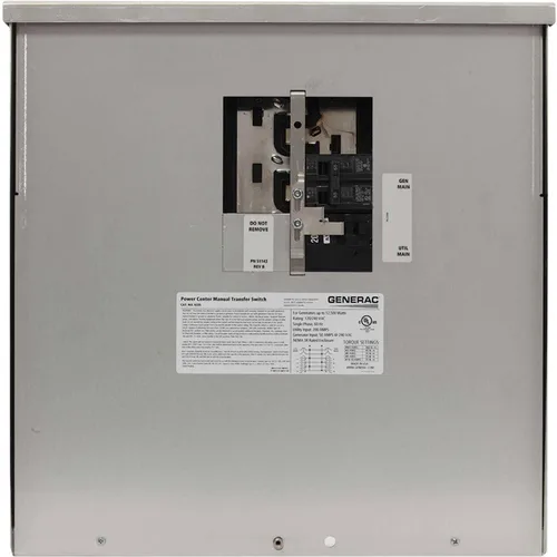 Vista 2 de Generac 6382 Interruptor de transferencia manual de 30 amperios Centro de energía de servicio al aire libre para generadores portátiles de 7500