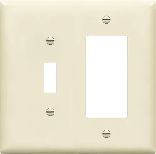 Vista 19 de ENERLITES - Placa de pared combinada para interruptor de palanca y enchufe decorativo, cubierta de acero inoxidable 201, resistente a la corrosión