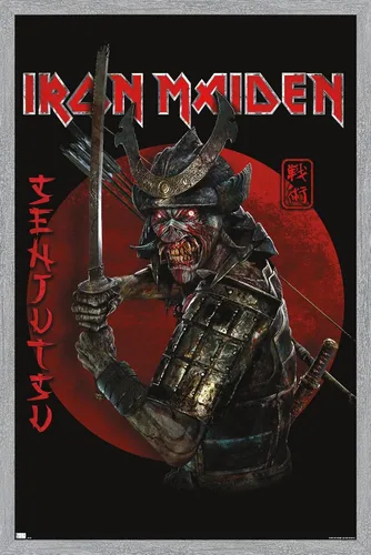 Vista 16 de Trends International Iron Maiden - Póster de pared Senjutsu, 14.72 x 22.37 pulgadas, versión enmarcada de madera de granero Versión enmarcada