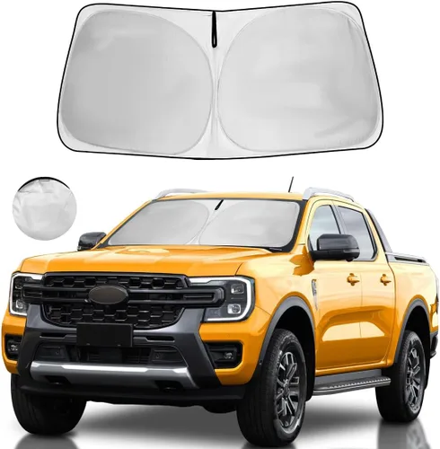 Vista 33 de Parasol para parabrisas, 4 capas, parasol para ventana delantera, bloquea los rayos UV, mantiene el automóvil más fresco