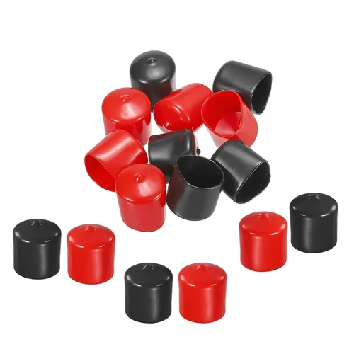 Vista 45 de MECCANIXITY 50 unids tapas de goma Surtido de 0.079 in PVC vinilo tornillo rosca protector para tornillo tornillo negro rojo