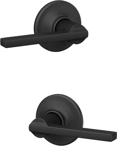 Vista 30 de Schlage F51A LAT 716 Latitude - Manija de puerta con bloqueo de entrada con llave, en acabado de bronce envejecido
