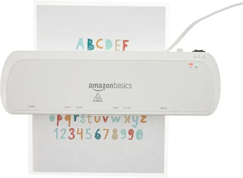 Vista 3 de Amazon Basics Hojas laminadoras de papel de plástico laminado térmico transparente, 9 x 11.5 pulgadas, paquete de 50, 2.8 mil
