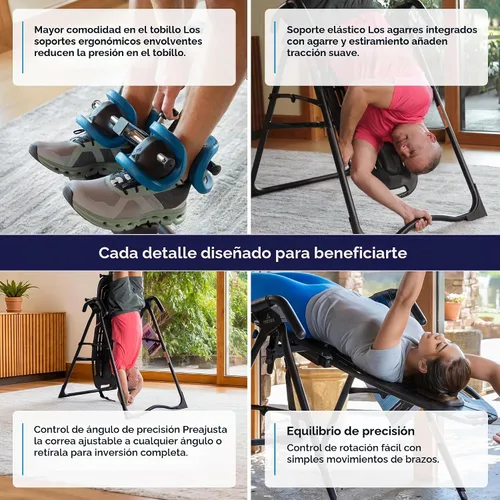 Vista 5 de TEETER Mesa de inversión EP-560 con accesorios para aliviar el dolor de espalda, registrada por la FDA, certificado de seguridad UL, capacidad