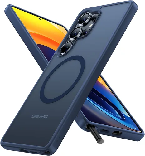 Vista 13 de Funda magnética a prueba de golpes para Samsung Galaxy S25 Ultra, protección de grado militar de 12 pies [compatible con MagSafe], parachoques