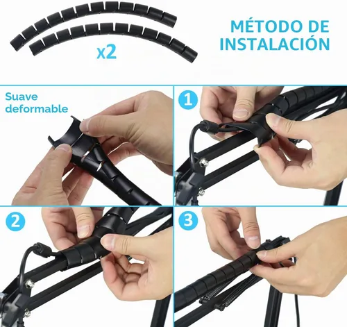 Vista 6 de YOUSHARES - Soporte de brazo de micrófono HyperX SoloCast - Brazo de boom de micrófono profesional ajustable de tijeras con funda para cables Negro