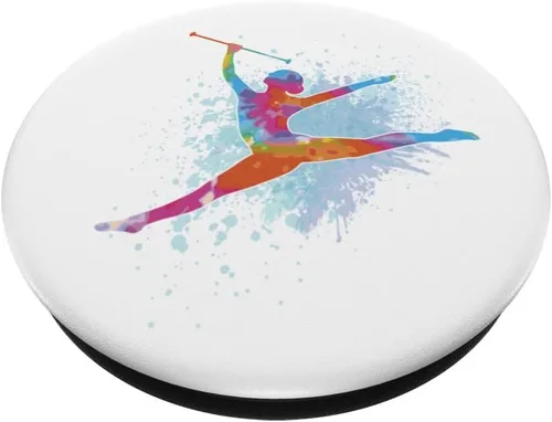 Vista 2 de Impresionante gimnasia - bastón de baile girando majorette PopSockets intercambiables PopGrip