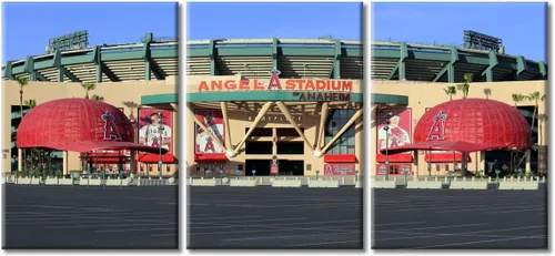 Vista 18 de TUMOVO American Major Baseball - Lienzo decorativo para pared, diseño de estadio de los Bravos, 3 piezas, arte de pared de Filadelfia, cuadros