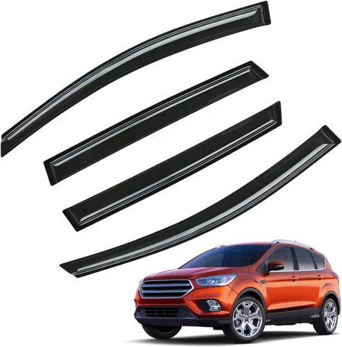 Vista 11 de Protectores de lluvia en canal compatibles con Isuzu D-Max 2004-2010 Double/EXT CAB; 2004-2012 Chevrolet/GMC Colorado/Canyon Crew Cab solamente