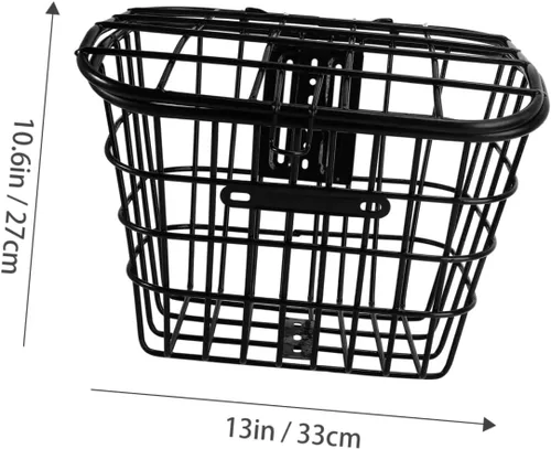 Vista 2 de BESPORTBLE Cesta de bicicleta de alambre de acero inoxidable para adorno de bicicleta multiusos