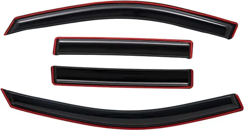 Vista 3 de Lightronic Visera de ventana de ventilación automática con clip extra duradero, se adapta a Chevrolet Traverse 2018-2023, protección UV, deflector