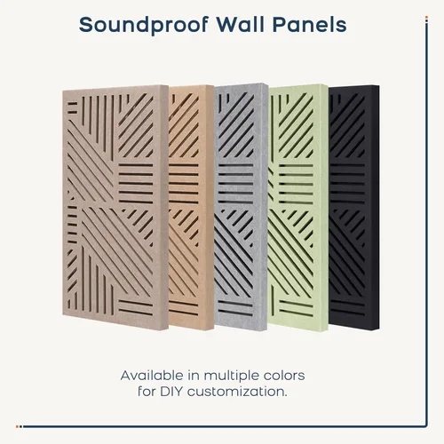 Vista 6 de BUBOS Paquete de 4 paneles acústicos engrosados, 23.6'' x 11.8'' paneles de pared acústicos autoadhesivos absorbentes de sonido con cavidad