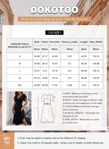 Vista 6 de Dokotoo Vestido de fiesta elegante con cuello en V para mujer, vestido de manga corta, vestido de patinadora, vestidos de invitados de boda