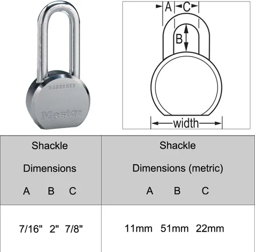 Vista 3 de Master Lock - (1) Candado de alta seguridad serie Pro con igual llave 6230NKALH con tecnología BumpStop