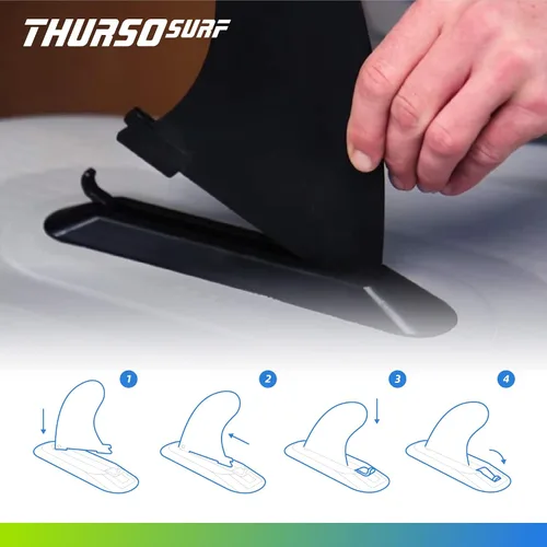 Vista 4 de THURSO SURF Aletas de remo de repuesto inflables de SUP Stand Up Paddle Board Accesorio Aletas de bloqueo rápido – Elige entre aletas