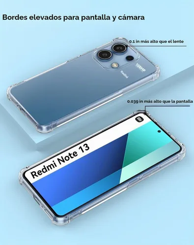 Vista 4 de USTIYA Funda para Redmi Note 13 4G 6.67 Pulgadas Transparente TPU Cuatro Esquinas Cubierta de Protección de Grado Militar Transparente Funda Suave