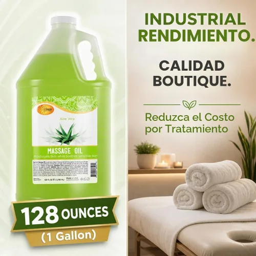 Vista 2 de SPA REDI Aceite de masaje profesional, hidratación profunda, 128 oz