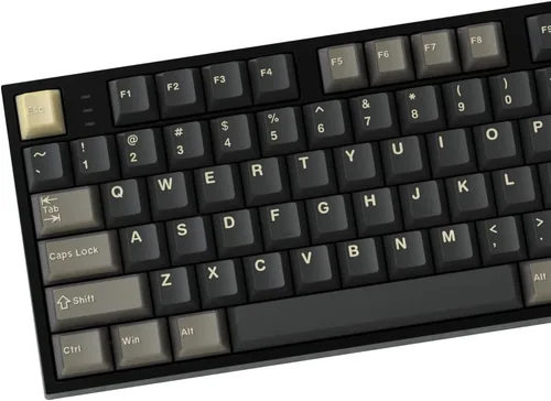 Vista 28 de Owpkeenthy Teclas de carbono retro perfil SA de 150 teclas personalizadas de ABS Doubleshot Juego de teclas con barra espaciadora dividida