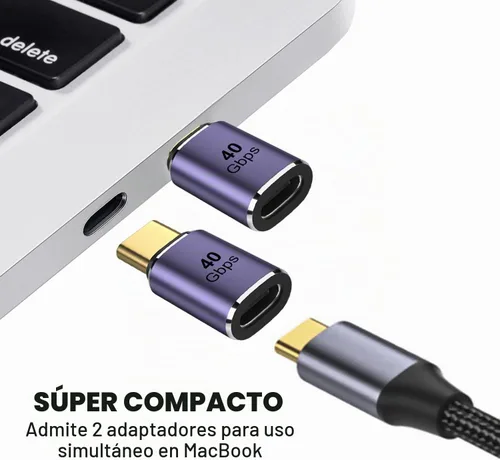 Vista 2 de AreMe - Paquete de 2 adaptadores USB C macho a hembra, color morado Púrpura