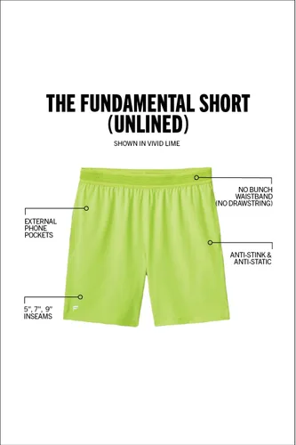 Vista 6 de Fabletics Pantalón corto The Fundamental para hombre, entrenamiento, correr, entrenamiento, gimnasio, yoga, ultraligero, atlético