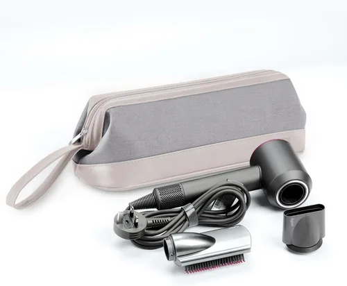 Vista 5 de BUBM - Funda de viaje para Dyson Airwrap/Shark Flexstyle, gris claro Portable Carrying Case, For Dyson Supersonic Hair Dryer, Waterproof