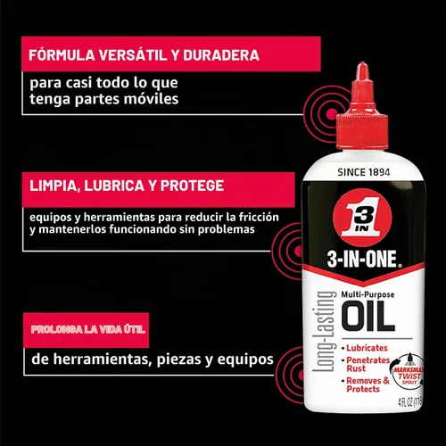 Vista 2 de 3-IN-ONE-Aceite multipropósito con pico telescópico Marksman, 4 oz