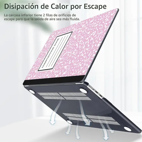 Vista 4 de Tuiklol Funda rígida para MacBook Air 2026, 2025, 2024, 2023, modelo M5, A3448, M4, A3241, M3, A3114, M2, A2941, funda rígida para MacBook de 15.3