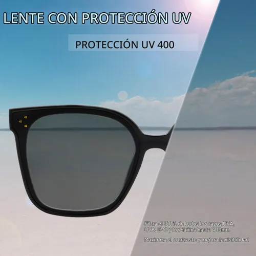 Vista 3 de MAXJULI Oversized Sunglasses for Women Men UV Protection 8056 Negro/Negro