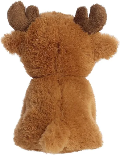 Vista 4 de Aurora Animal de peluche Eco Nation Mini Alce hecho de forma responsable, ideal para aventuras de juego, perfecto para cumpleaños o simplemente