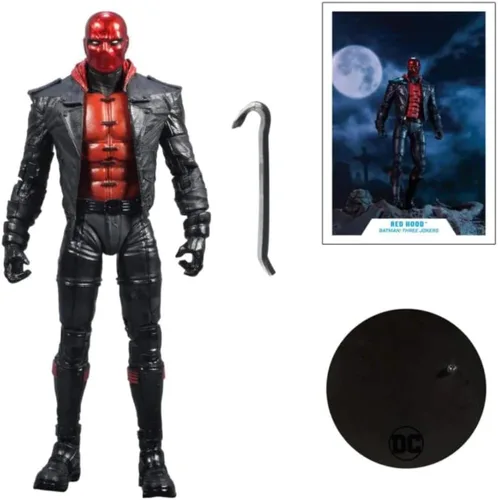 Vista 2 de DC Multiverse Red Hood de Batman: Three Jokers Figura de acción con accesorios, multicolor, 7 pulgadas