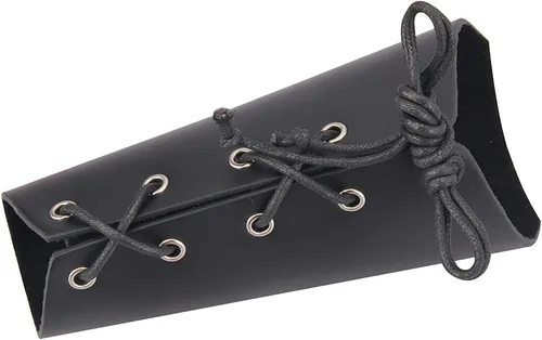 Vista 7 de Jeilwiy Brazaletes vikingos medievales de cuero, brazaletes de armadura de brazo, brazalete de cuero, guantelete punk para hombres y mujeres