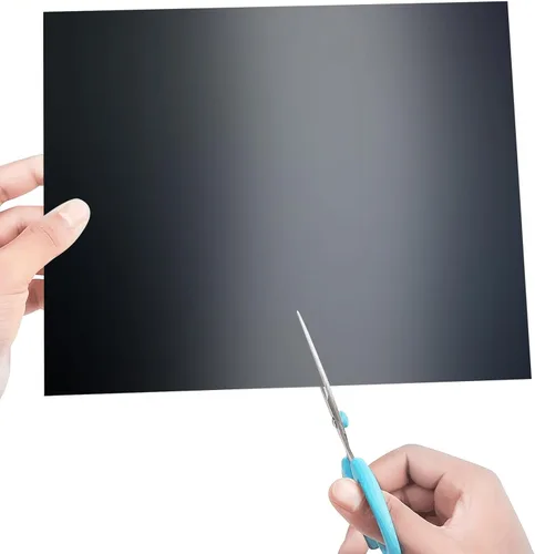 Vista 3 de Papel de cartulina metálica negra, 30 piezas de 12 x 12 pulgadas (250 GSM) - Tablero de aluminio, superficie con acabado espejo, perfecto para Negro