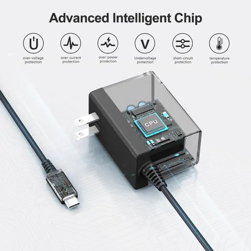 Vista 5 de 39W Charger,Compatible with Nintendo Switch with 6.6FT USB C Cord, 15V2.6A Power Supply Compatible with Nintendo Switch, Supports TV Mode and Dock