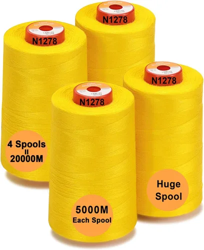 Vista 34 de New brothread - 30 opciones - 2 conos grandes de 5500Y (5000M) cada uno de hilo de poliéster hilado multiusos 40S/2 (Tex27) para serger, overlock