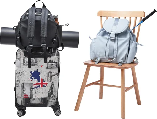 Vista 6 de EKE Mochila deportiva para gimnasio, yoga, tenis, regalo deportivo, versátil, para viajes, viajes, natación, patineta, bádminton, casual