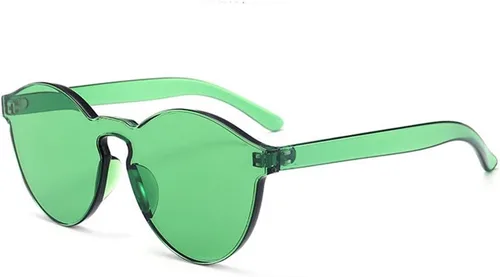 Vista 4 de Armear Gafas de sol redondas sin montura retro para mujer, lentes tintadas de una pieza